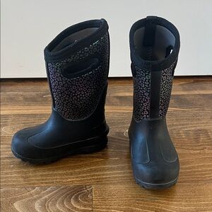 Little Girls Bogs Neo Classic Winter Boot Size 10 Little Girls Leopard